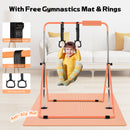 Advwin Kids Gymnastics Bar with Swing & Mat & Rings
