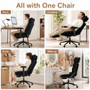 Advwin 135° Reclining Office Chair w/ Footrest & Headrest