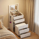 Advwin Dressing Table with Flip Top LED Mirror Glass Desktop