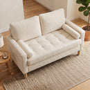 Advwin 2 Seater Corduroy Loveseat Sofa with Tufted Cushion