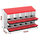 Advwin 10-Compartment Chicken Nesting Box Steel Coop
