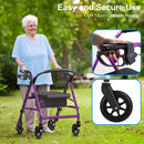 Advwin 4 Wheels Rollator Walker with Dual Brake System