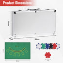 Advwin Poker Chips Set 300pcs Aluminum Case with 2 Decks