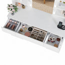 Advwin Dressing Table with LED Mirror & 9 Drawers White