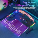 Advwin L Shape Gaming Corner Desk 140cm
