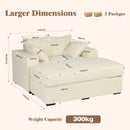 Advwin 146cm Chaise Lounge Chair with Storage Ottoman (Pre-Order)