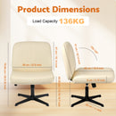 Advwin Armless Office Chair Criss-Cross Desk Chair