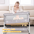 Advwin 3-in-1 Baby Bassinet Adjustable Bedside Crib