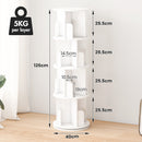 Advwin 4-Tier Rotating 360° Bookshelf Organizer