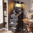 Advwin Tall Bedside Table with Charging Station (Pre-Order)