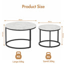 Advwin Nesting Coffee Table Set of 2 Marble Effect (Pre-Order)