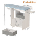 Advwin Ironing Board on Wheels with Storage & Hanger Rod