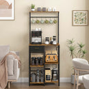Advwin 5 Tier Coffee Bar Station with Drawer & Outlet