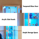 Advwin 4 Tier LED Glass Display Cabinet 160cm