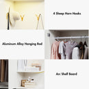 Advwin 3 Doors Armoire Wardrobe Closet with Mirror