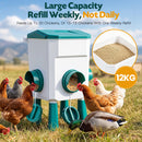 Advwin 12kg Automatic Chicken Feeder & 11L Waterer Set