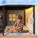 Advwin King Single Low Loft Bed with 7 Drawers Bookcase