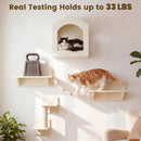 Advwin DIY Cat Wall Furniture 6-Piece Wooden Set