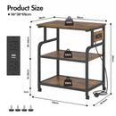 Advwin Large Mobile Printer Stand with Charging Station