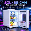 Advwin 20L Mini Fridge with LED Light for Bedroom