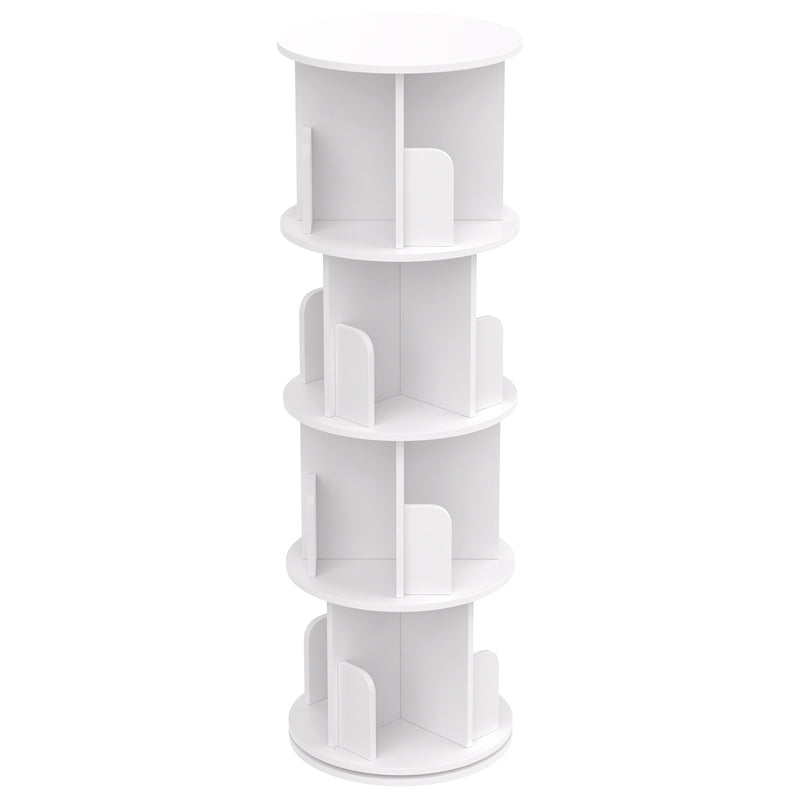 Advwin 4-Tier Rotating 360° Bookshelf Organizer