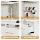 Advwin LED Makeup Vanity w/ Charging Station & 9 Drawers