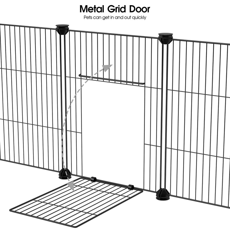 Advwin Small Animal Playpen with Doors & Waterproof Mat