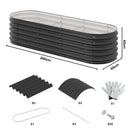 Advwin Raised Garden Bed Galvanised Steel Planter