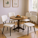 Advwin Dining Chairs Set of 4 Kitchen Chair PU White