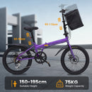 Advwin 20" Folding Bicycle with 6-Speed Dual Brake System