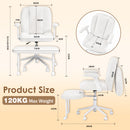 Advwin Teddy Cross Legged Office Chair w/ Footrest & Wheels