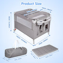 Advwin 4 in 1 Foldable Baby Portacot with Bassinet Grey (Pre-Order)