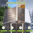 Advwin 8 x 10 FT Galvanised Steel Garden Shed