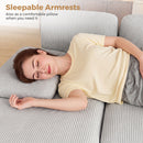 Advwin 4-Seater U Shape Corduroy Sectional Sofa 280cm