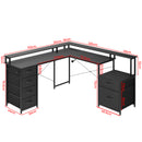 Advwin L Shaped Gaming Desk with Monitor Stand