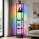 Advwin 5-Tier LED Corner Shelf with Display Storage