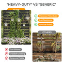 Advwin Metal Planter Box Privacy Screen w/ Trellis & Wheels