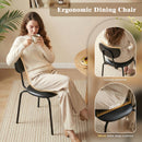 Advwin Kitchen Dining Chairs Black Set of 2