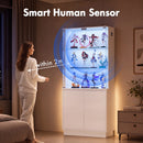 Advwin LED Glass Display Cabinet w/ Motion Sensor