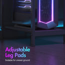 Advwin L Shaped Gaming Desk with LED Lights