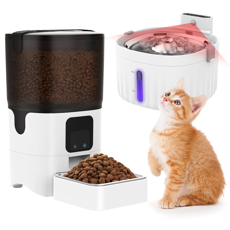 Advwin Automatic Cat Feeder WiFi & Pet Water Fountain