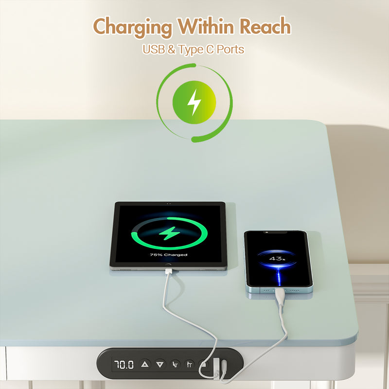 Advwin Electric Standing Desk with Drawer