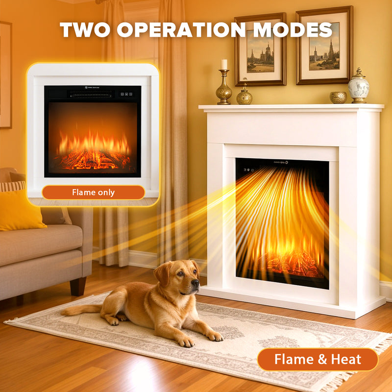 Advwin Electric Fireplace Heater with Mantel White