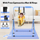 Advwin Kids Gymnastics Bar with Swing & Mat & Rings