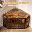 Advwin 42.5" Corner Wooden Dog Crate Furniture