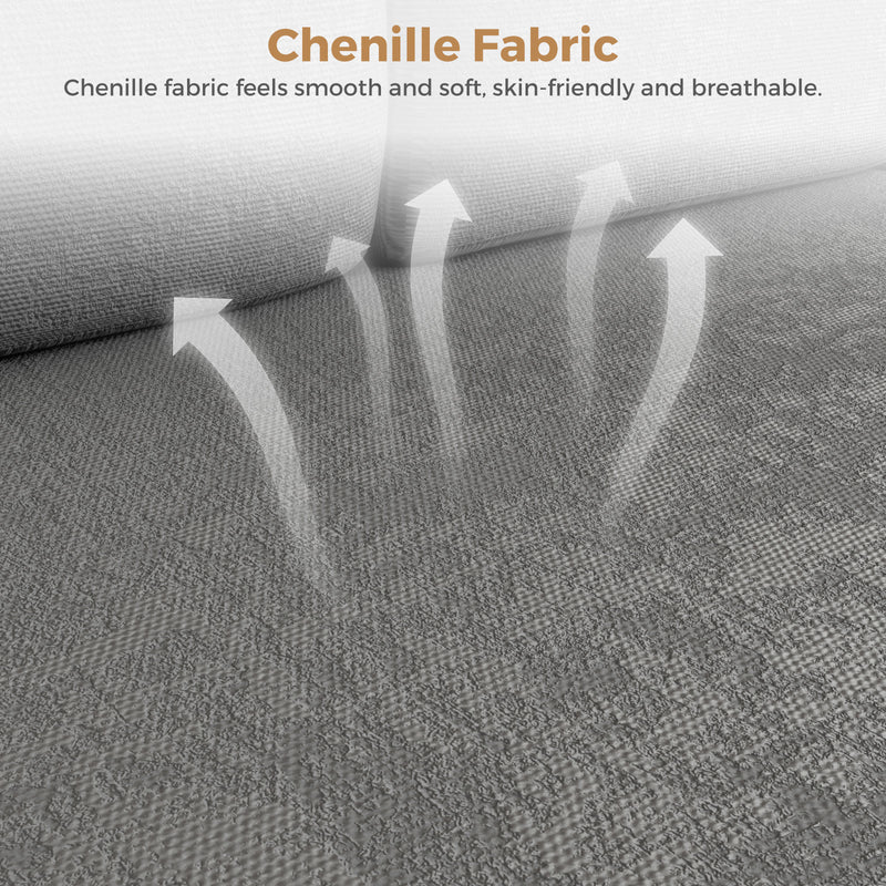 Advwin Sectiona Sofa 4-Seat Chenille Fabric 280cm (Pre-Order)