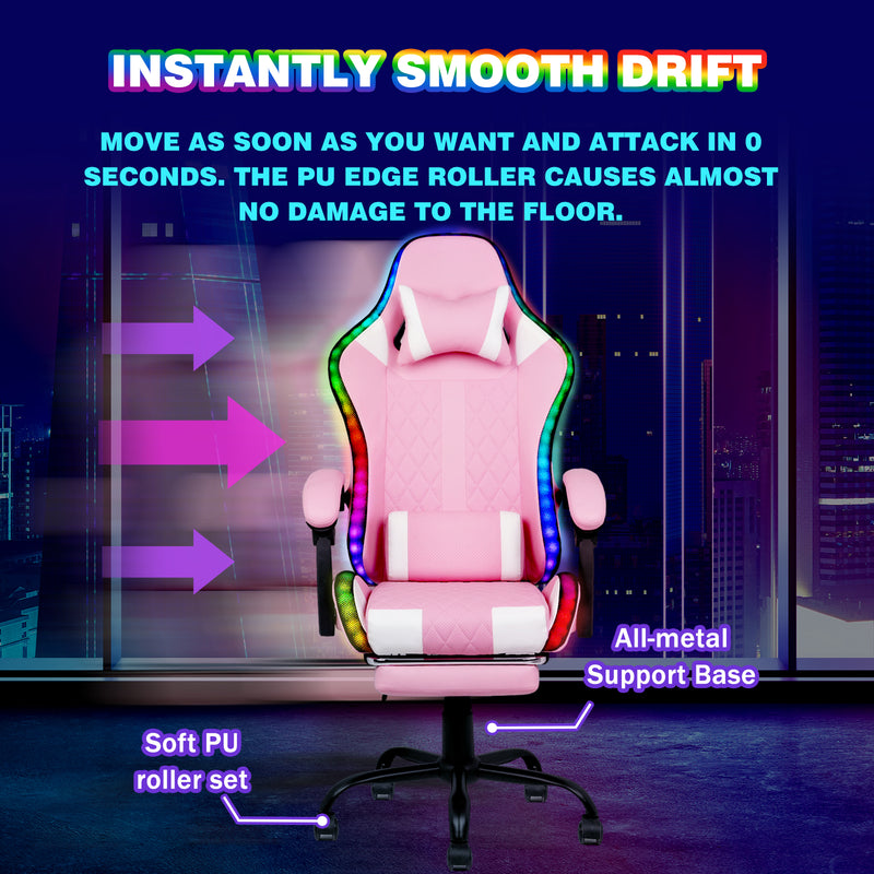 Advwin Gaming Chair 12 RGB LED Massage Chair