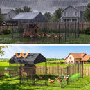 Advwin Large Metal Chicken Coop Run w/ Waterproof Cover