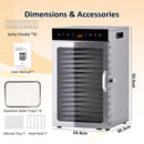 Advwin 18 Trays Fruit & Meat Dehydrator Stainless Steel