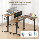 Advwin L Shaped Electric Standing Desk Charging Station
